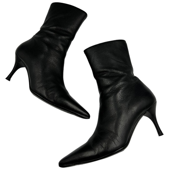 GUCCI Leather Ankle Boot Black 6 - Picture 4 of 17